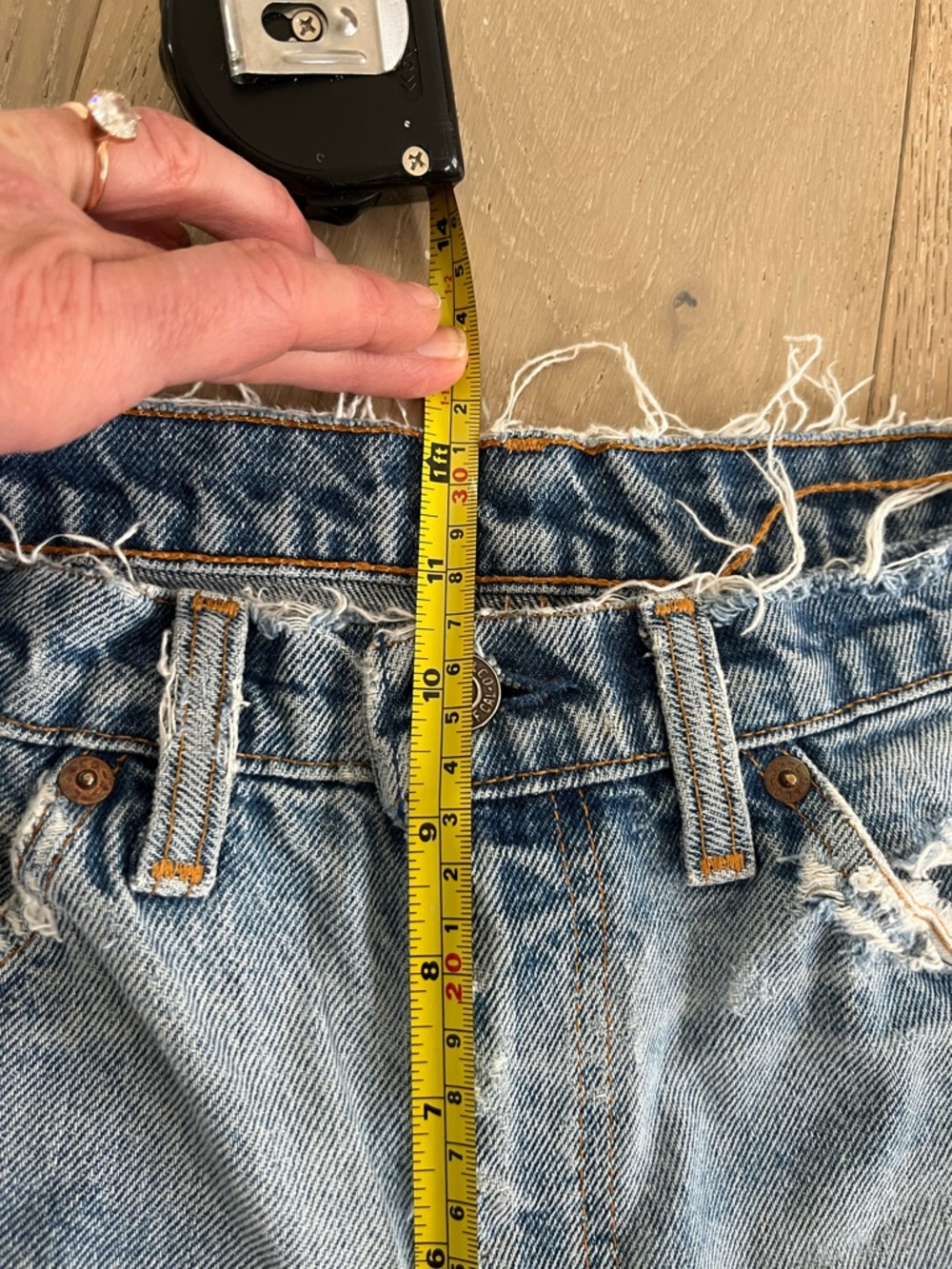 Levi's Vintage Light Blue Distressed Re-Worked 517 Jeans - Picture 9 of 10